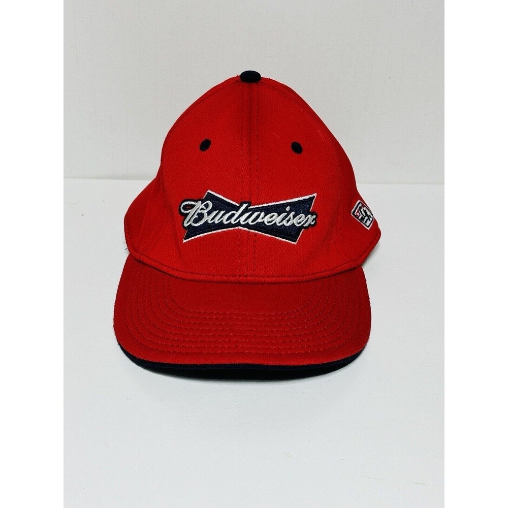 Budweiser Beer Baseball Cap Hat Adjustable fitted Red by The Game Ball Cap Nice