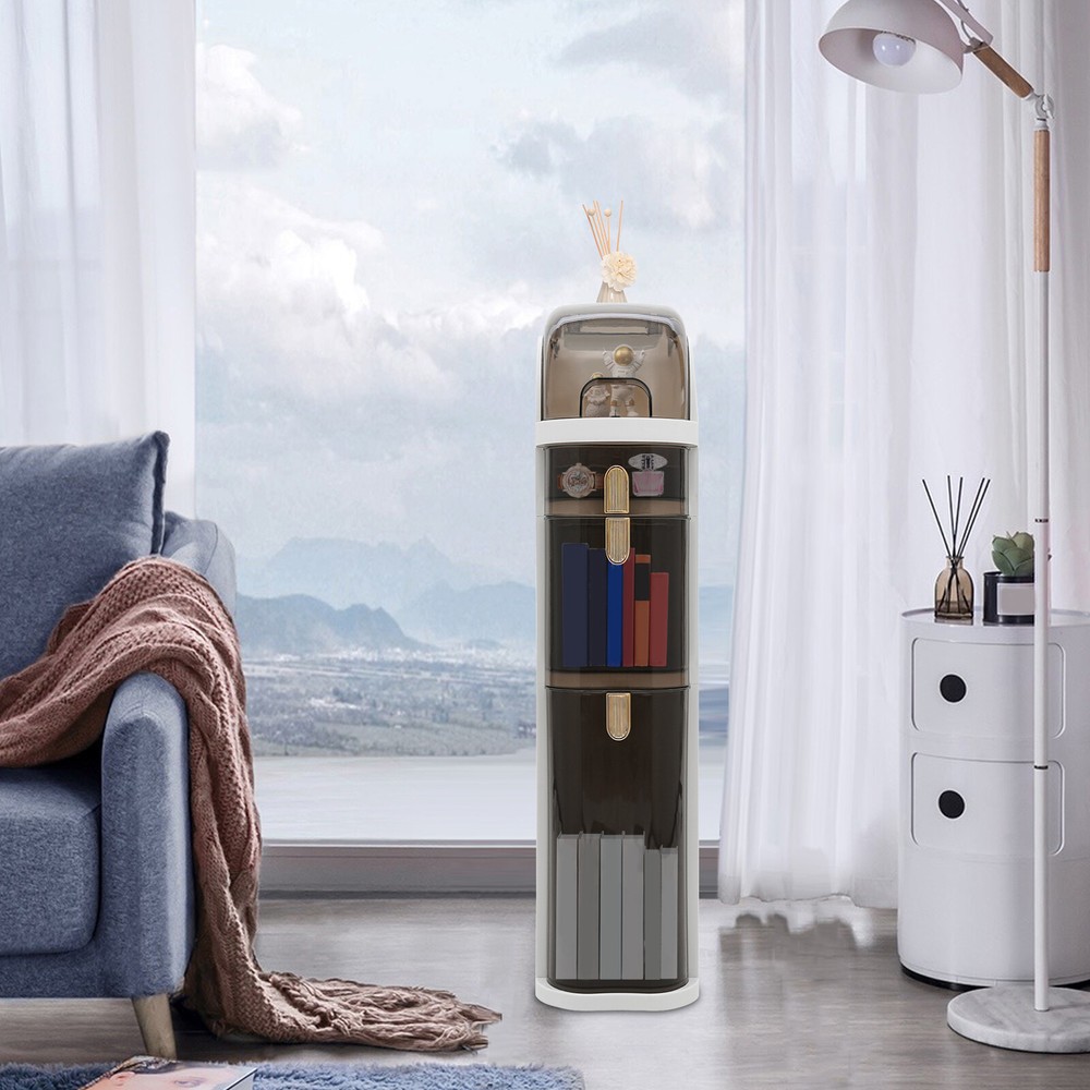 3-Tier Rolling Bathroom Storage Cabinet with Drawers on Wheels