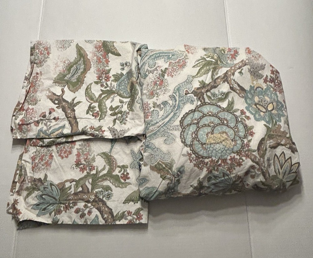 Pottery Barn Reza Palampore Full/Queen Duvet Cover & Two Standard Pillow Shams