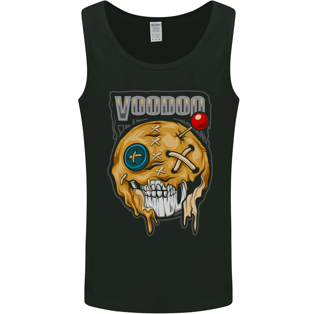 Voodoo Doll Skull Evil Spirits Dark Magic Halloween Mens Vest Tank Top