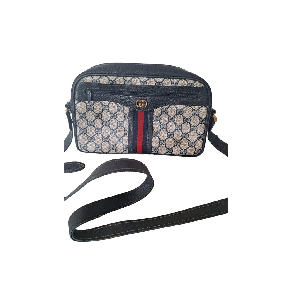 Vintage Navy Blue Gucci Ophidia Camera Crossbody Bag