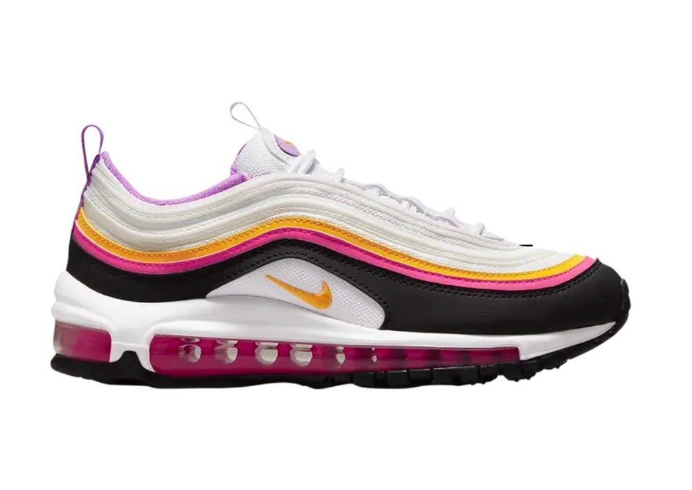 Nike Air Max 97 GS Dawn & Dusk Sneakers Girls Size 4Y White And Yellow DM8353100