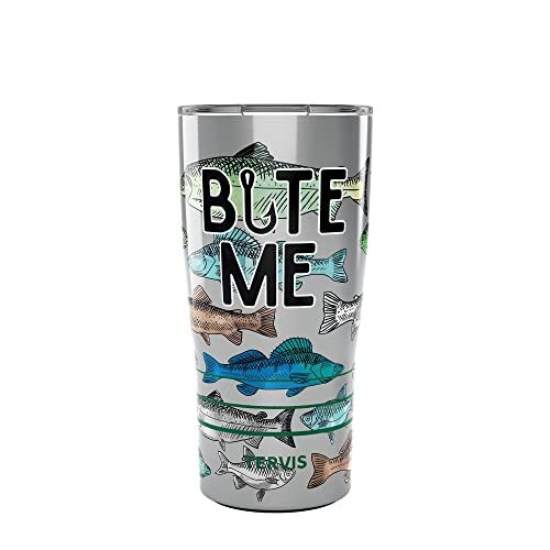 Traveler Bite Me Pesca Triple Pared Aislado Vaso Taza de Viaje Mantiene Dri...