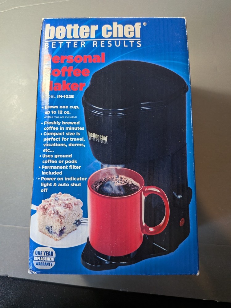 Better Chef IM-102B 1-Cup Peronal Coffee Maker - Black