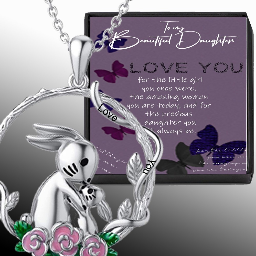 To My Daughter Gifts from MUM Necklace for Daughter Christmas Present Birthday