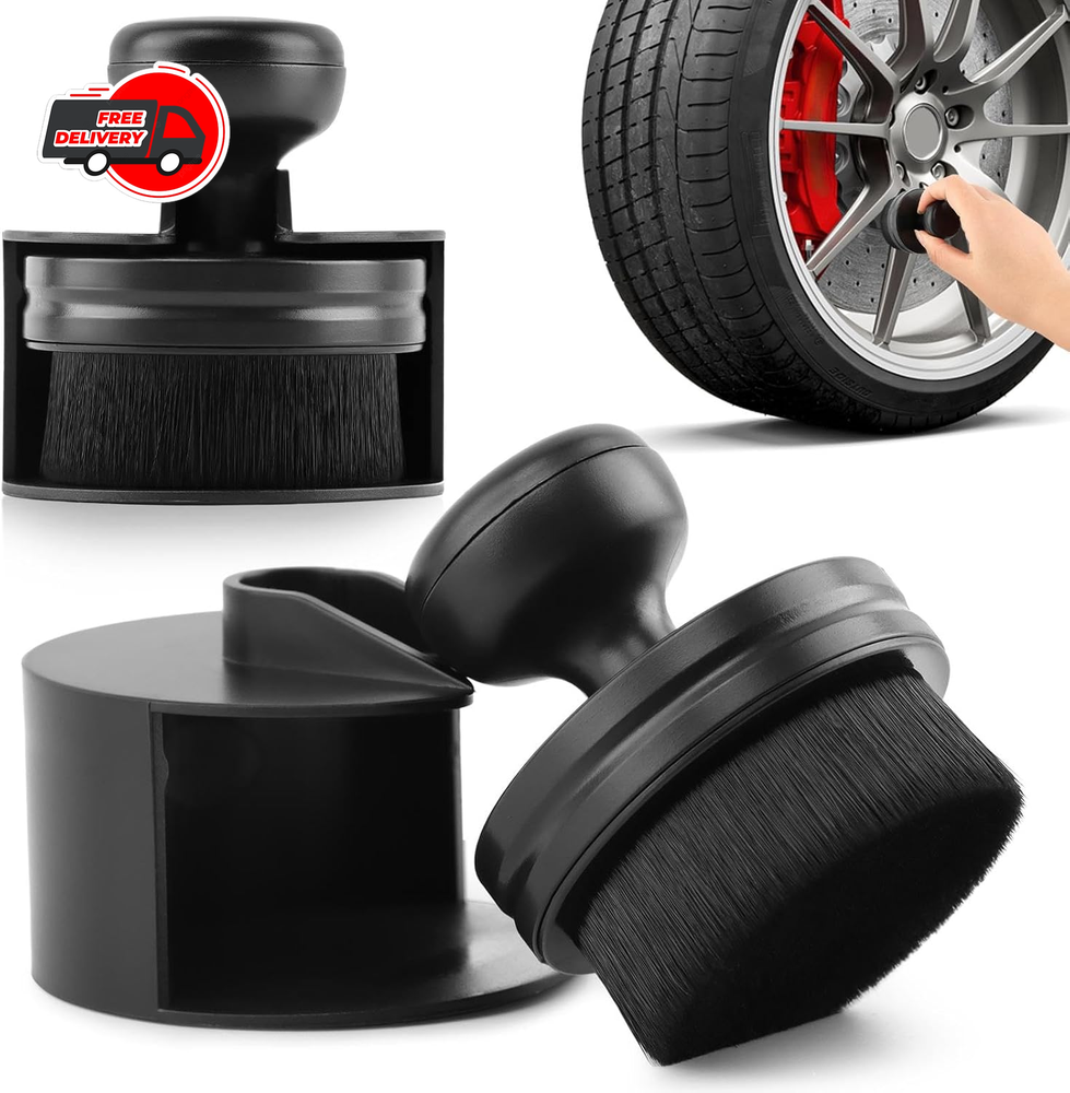 2 Pack Car Tire Shine Applicator Brush Tire Shine Brush Tire Dressing Brush Hig