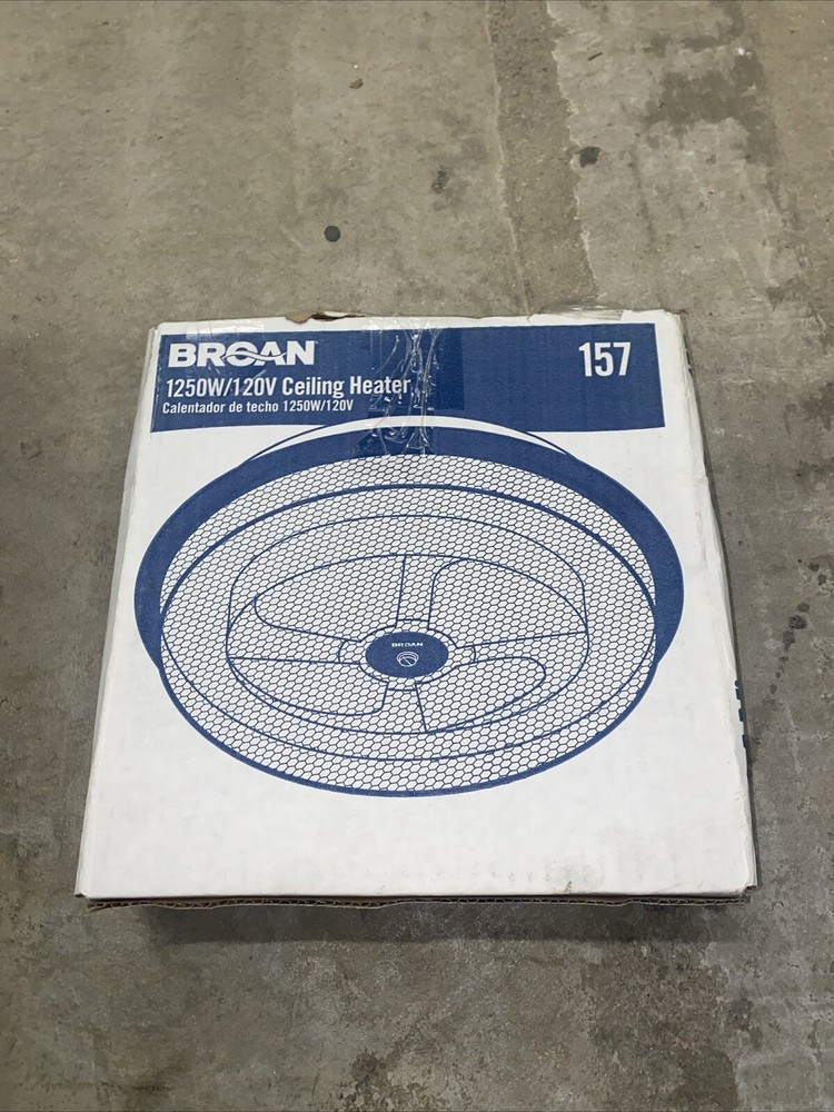 Broan 157 Gray 1250W 120V Electric Unvented Radiant Ceiling Heater