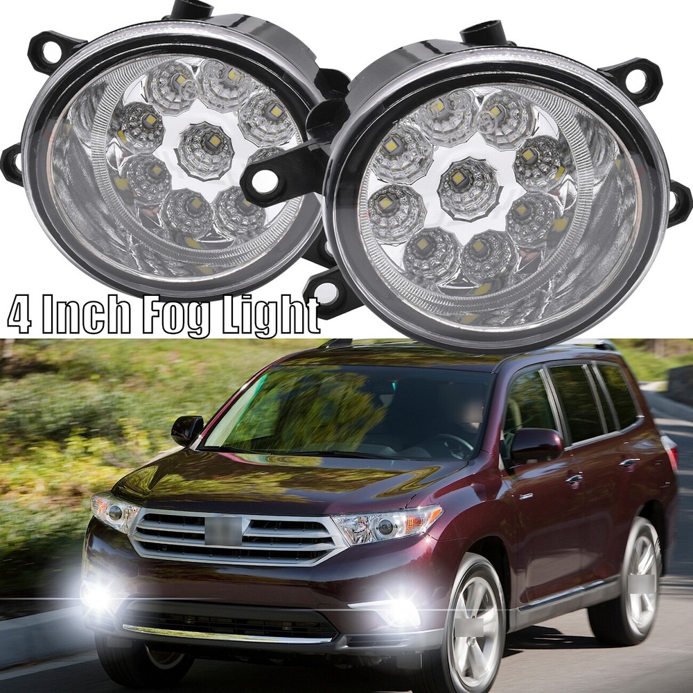 2PCS Bumper Fog Light Driving Lamps Left &Right For TOYOTA HIGHLANDER 2008-2010