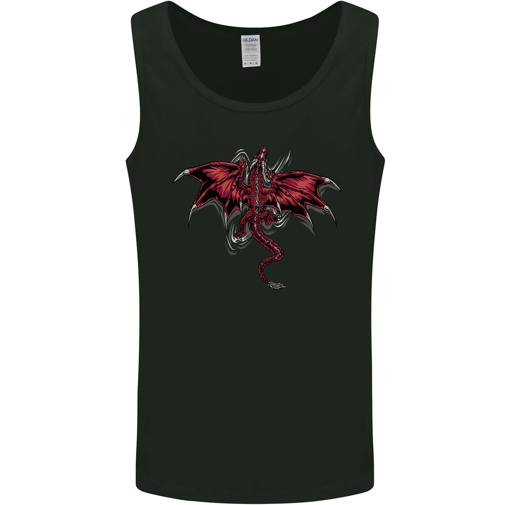 A Climbing Dragon Fantasy Mens Vest Tank Top