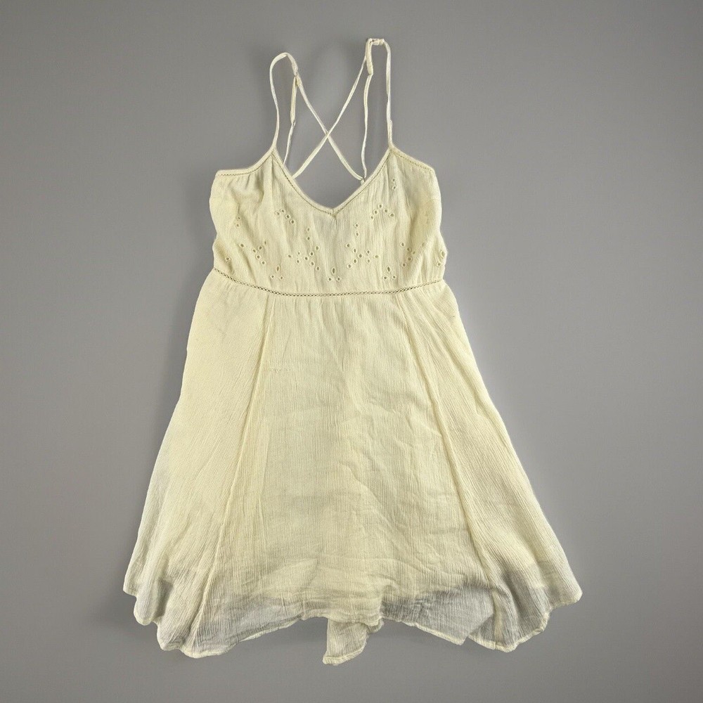 Abercrombie & Fitch Tank Midi Summer Dress Womens Size M Yellow