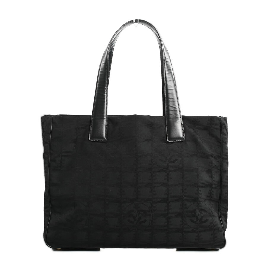 Chanel Black Travel Tote MM A15991 Pre-Owned Women's Bag