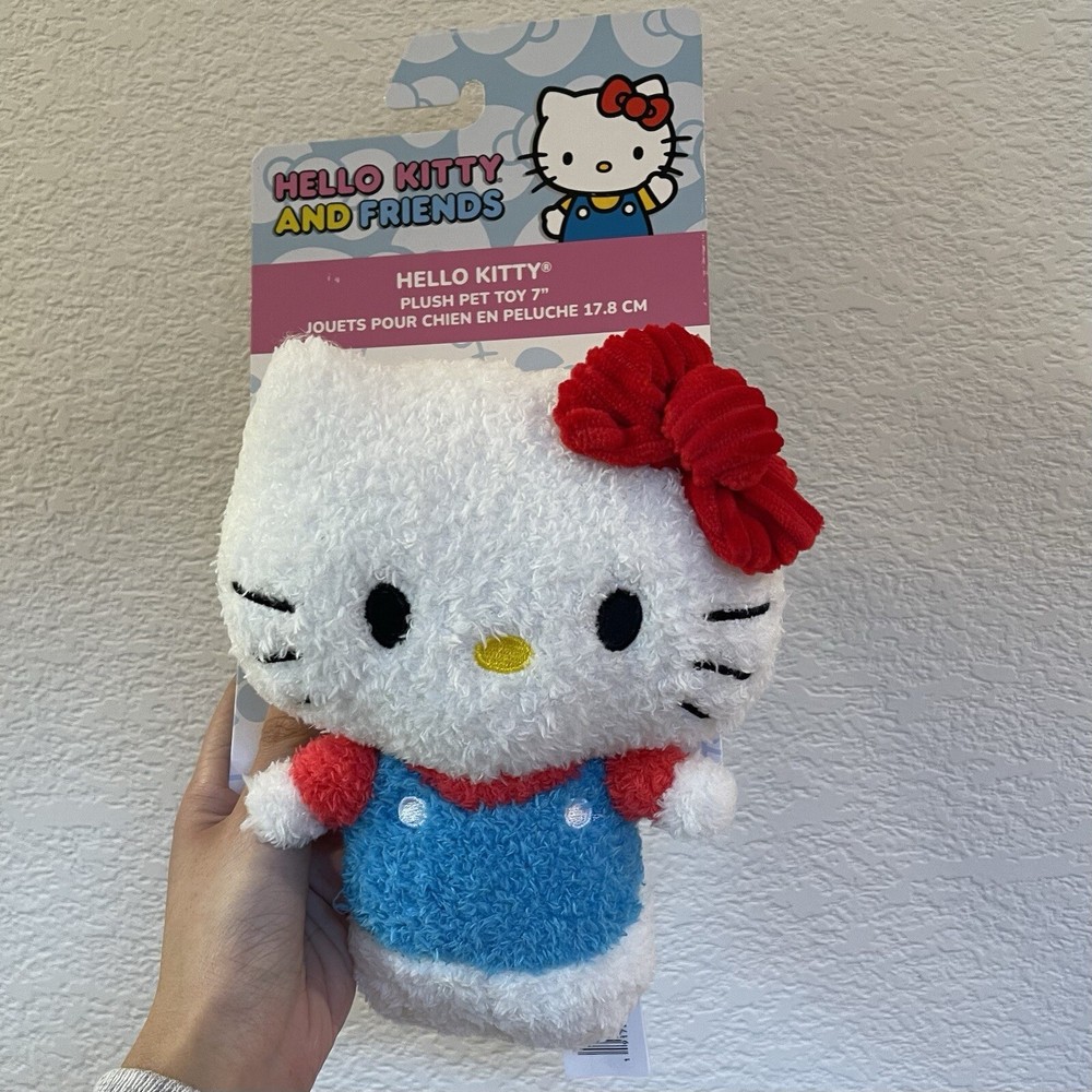 Brand New Hello Kitty Sanrio Plush Dog Squeaky Toy
