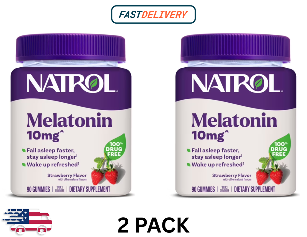 Natrol Melatonin 10 Mg Strawberry Flavor - 180 Gummies
