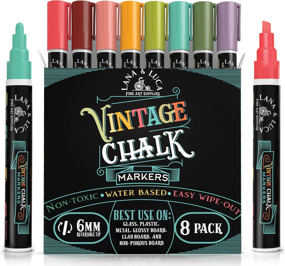 Liquid Chalk Markers - Wet Erase Marker Pens - for Chalkboards Signs, Windows, B