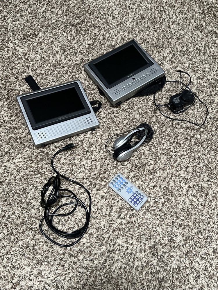 Insignia 7-inch Dual-Screen Portable DVD Player with Accessories NS-D7PDVD