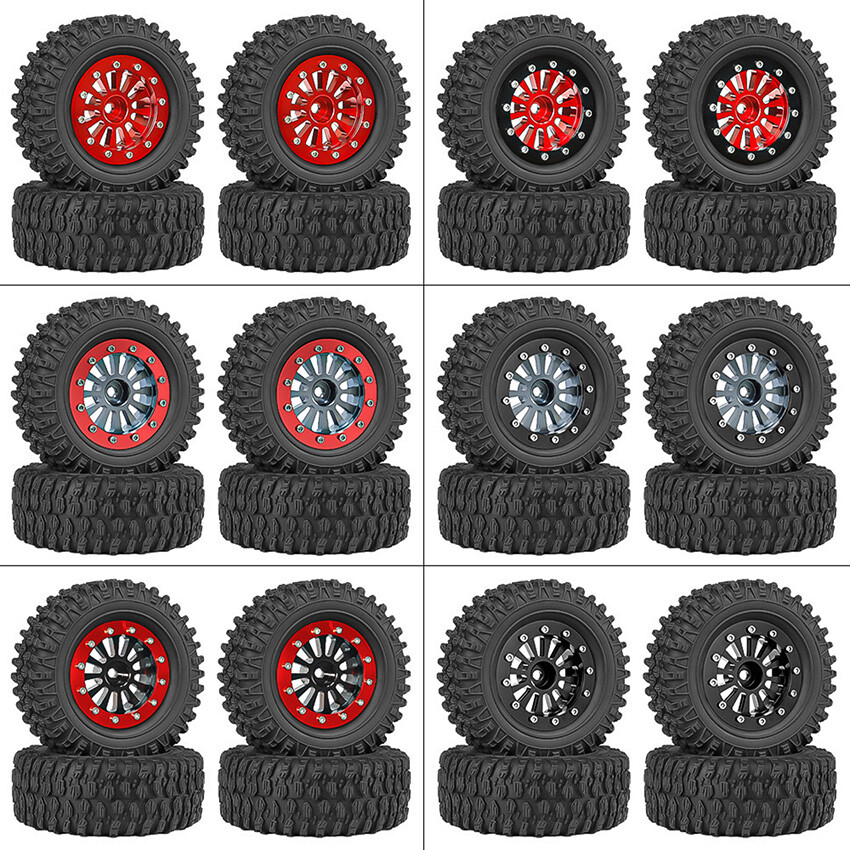 4PCS 1.3” Tire Wheel A Model Accessories For Traxxas 1/18 TRX4M Defender RC Car