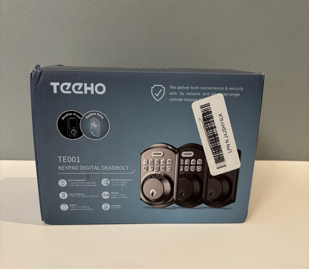 TEEHO Smart Keyless Entry Deadbolt Lock with Keypad in Oil Rubbed Bronze TE001