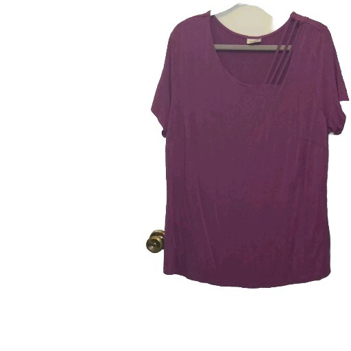 Avenue Womans Purple Top W/Cutout - Cute! Size 22/24 (2x)