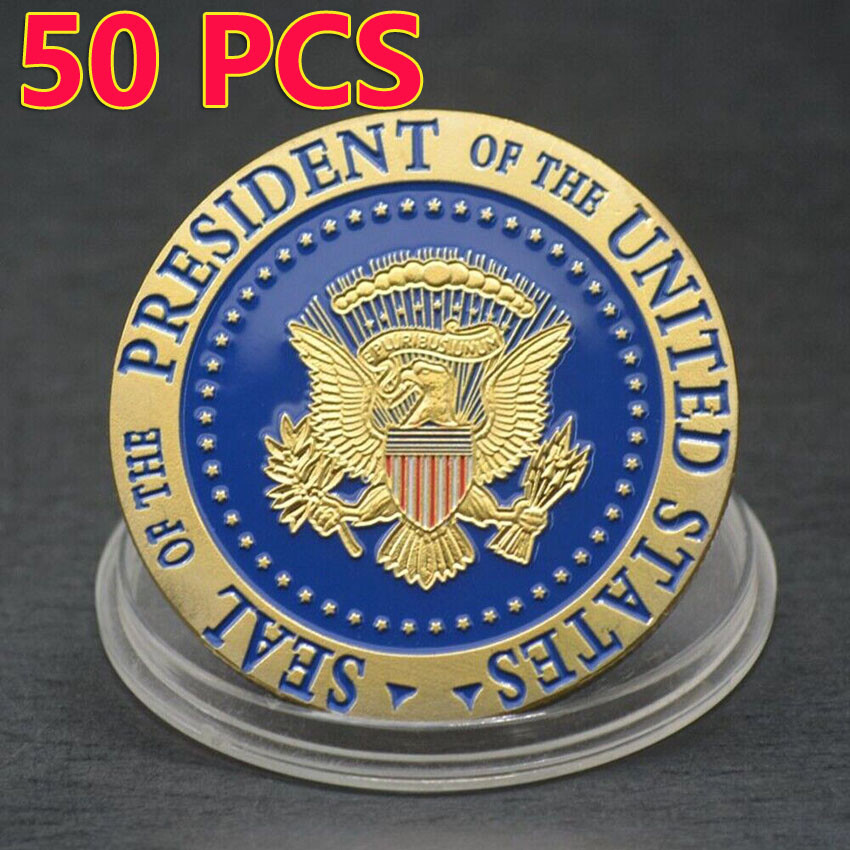 50PCS 2024 President Donald Trump Souvenir Save America Again Commemorative Coin