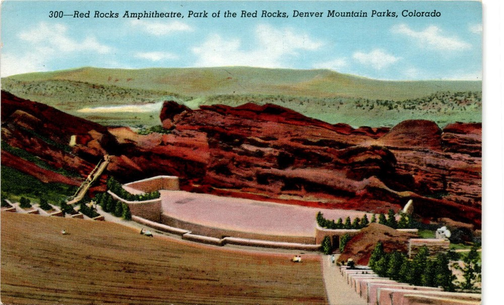 Red Rocks Amphitheatre, Park of the Red Rocks, Denver Mountain Parks, Postcard