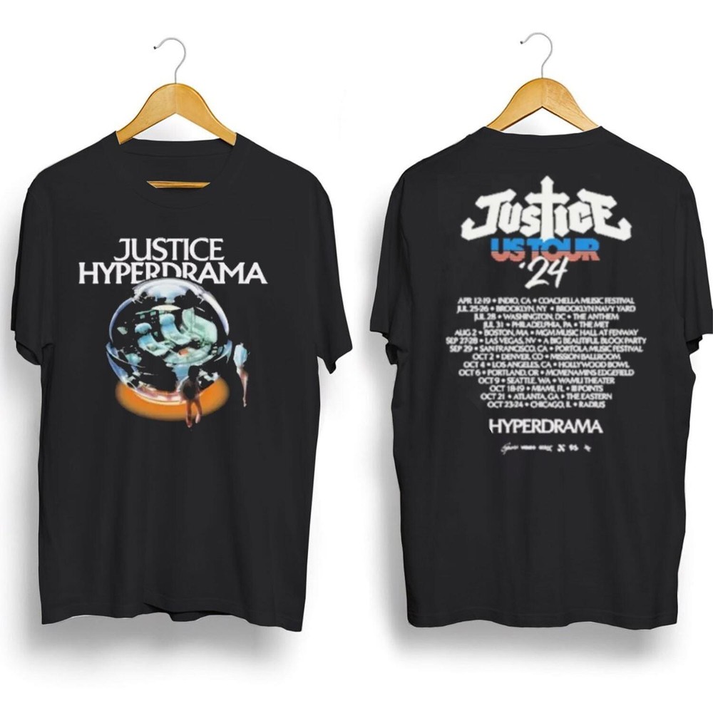SALE - Justice Hyperdrama US Tour 2024 T-Shirts 2 Side