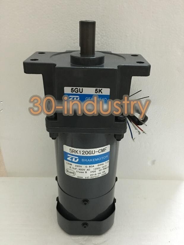 1PCS FOR ZD 220V 120W Brake reduction motor 5RK120GU-CMF/5GU3K 3.6K 5K 7.5K 9K