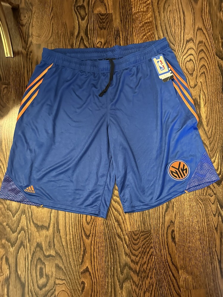 New York Knicks Shorts Adult Blue Adidas Basketball Mens Size 2XL  New With Tags