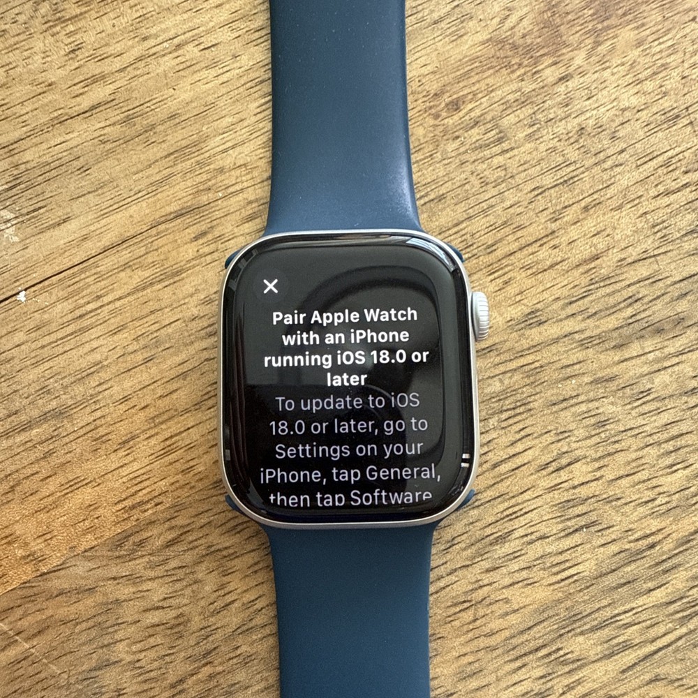 Apple Watch Series 10 42mm GPS Aluminum Blue Band Excellent Condition