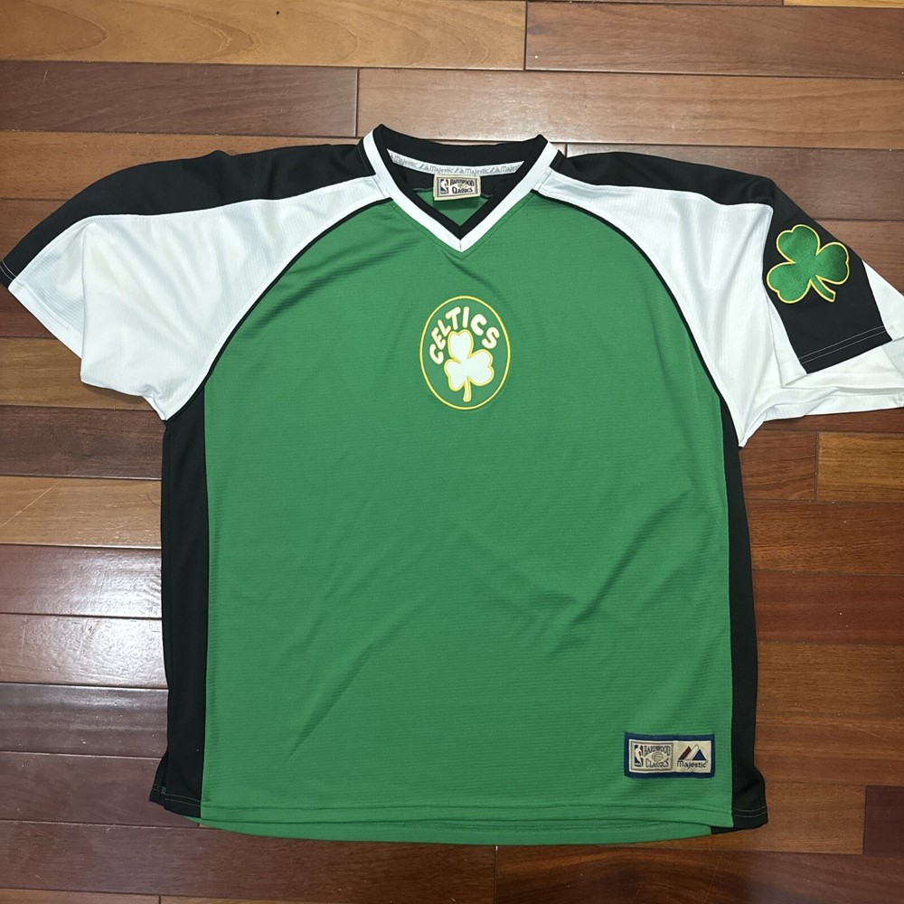 Majestic Vintage Boston Celtics Warm-Up Jersey Hardwood Classics 2XL