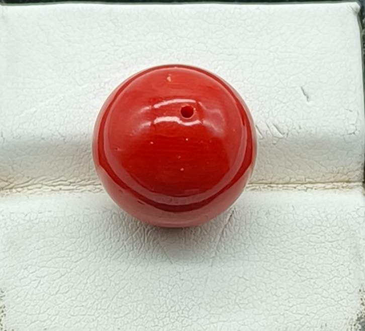 AKA CORAL Deep Red Round Beads-100%Natural Japanese Red Beads 14.4 MM Beads