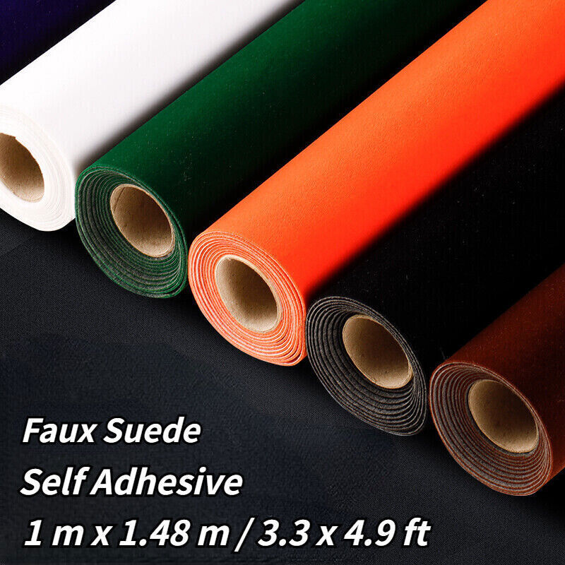 Self-adhesive faux suede fabric sticker for car interiors and jewelry cases