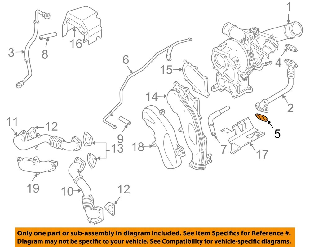 GM OEM Turbocharger Oil Pipe Gasket 97208191