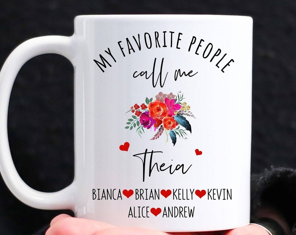 Custom Theia Greek Aunt Mug Personalized Gift for Theia
