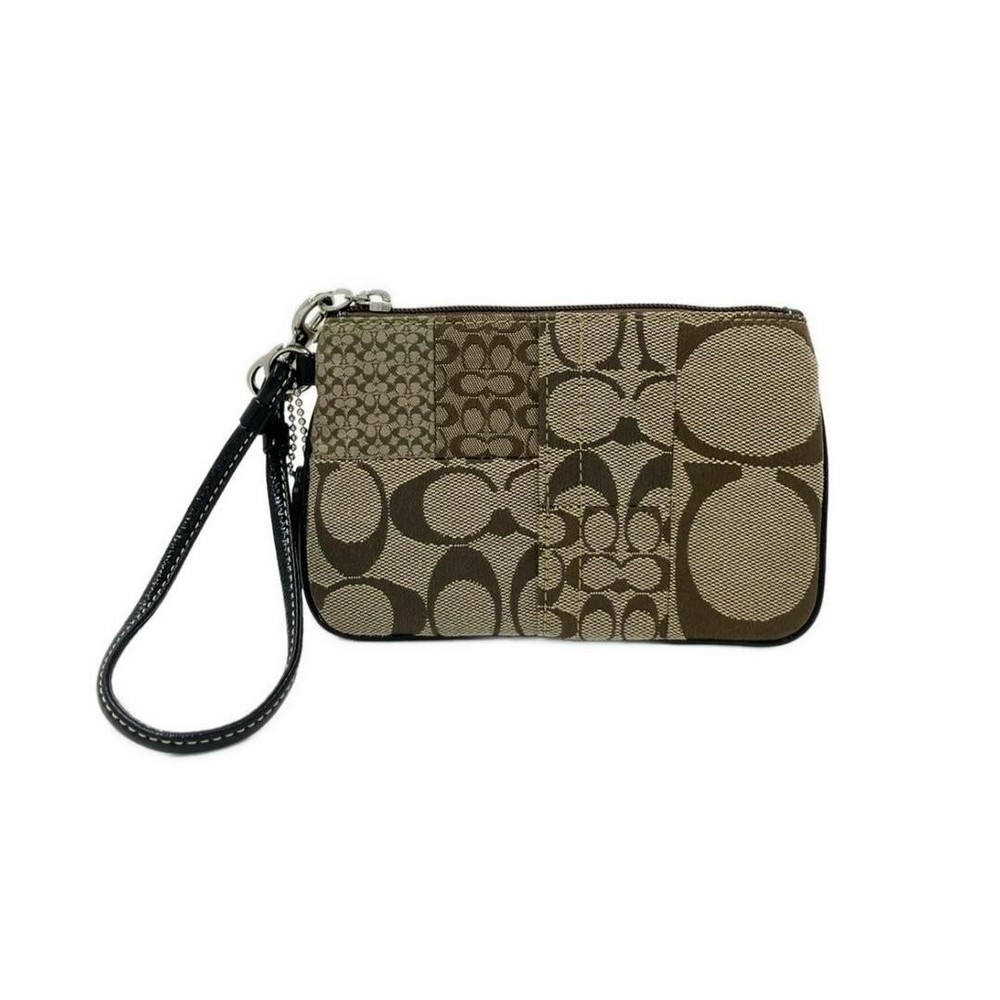 Coach Signature Pouch With Hand Strap - Ladies' Scratch on Back 80