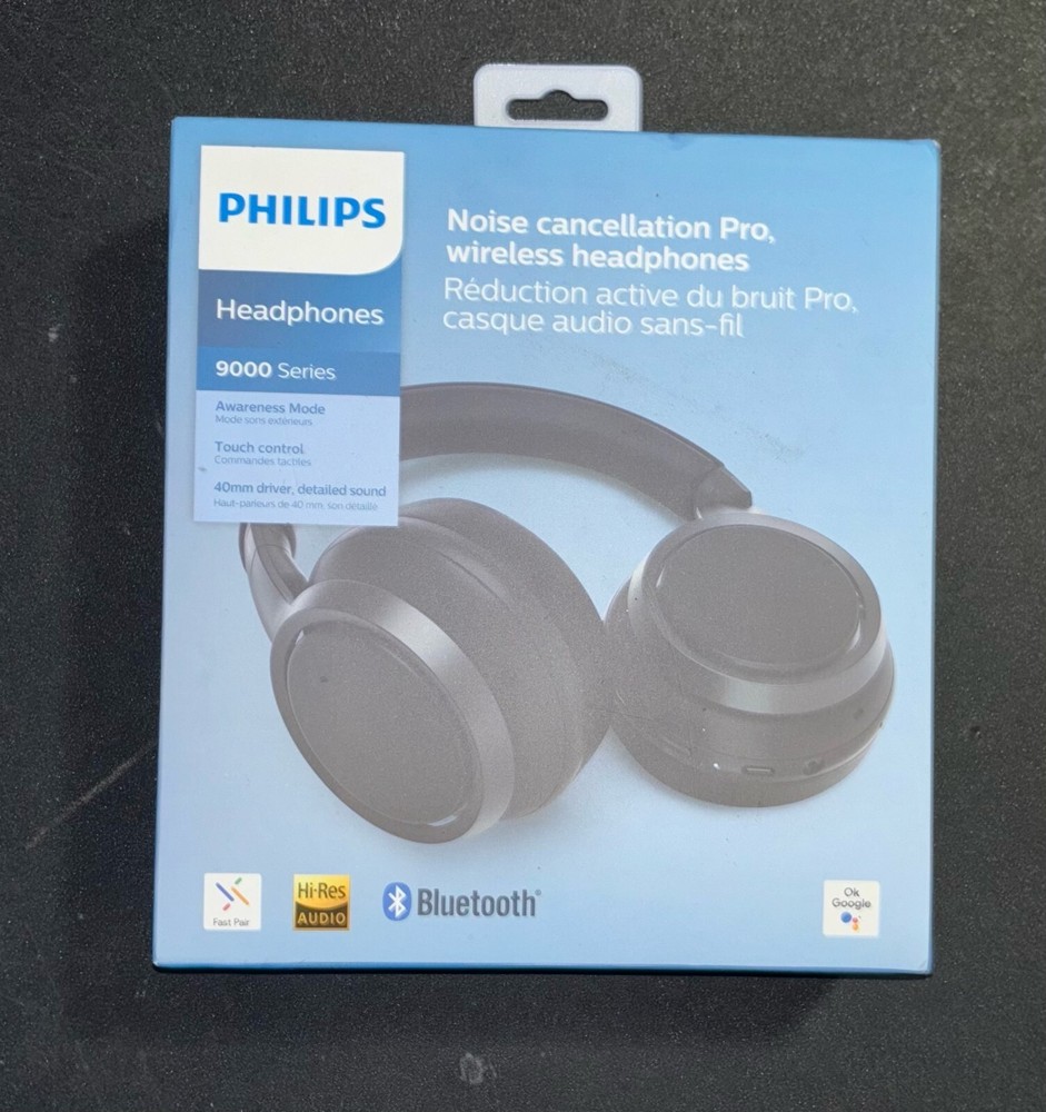 Philips H9505 Active Noise Canceling Bluetooth Over-Ear Headphones New