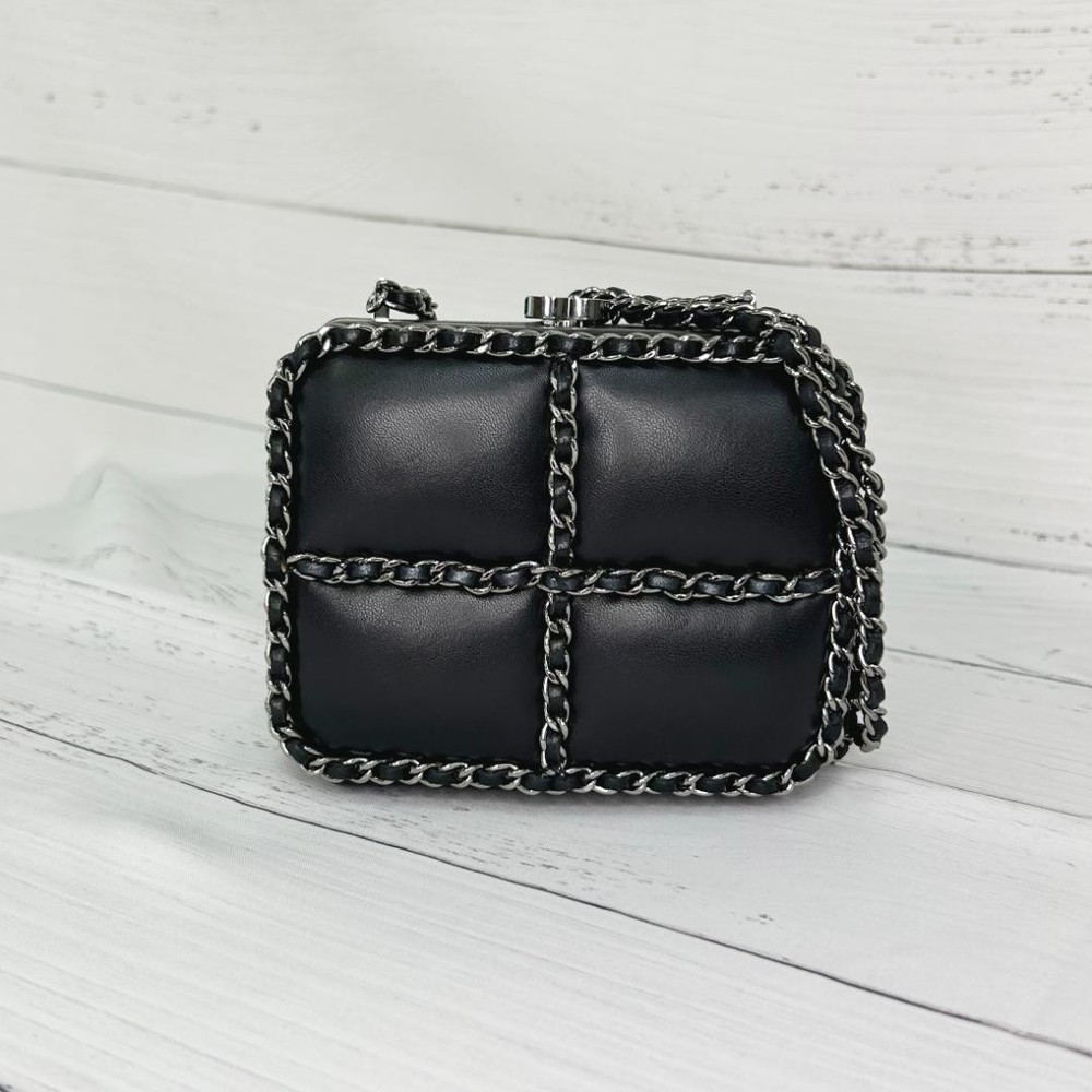 Chanel Mini Black Lambskin Chain Shoulder Bag for Cosplay
