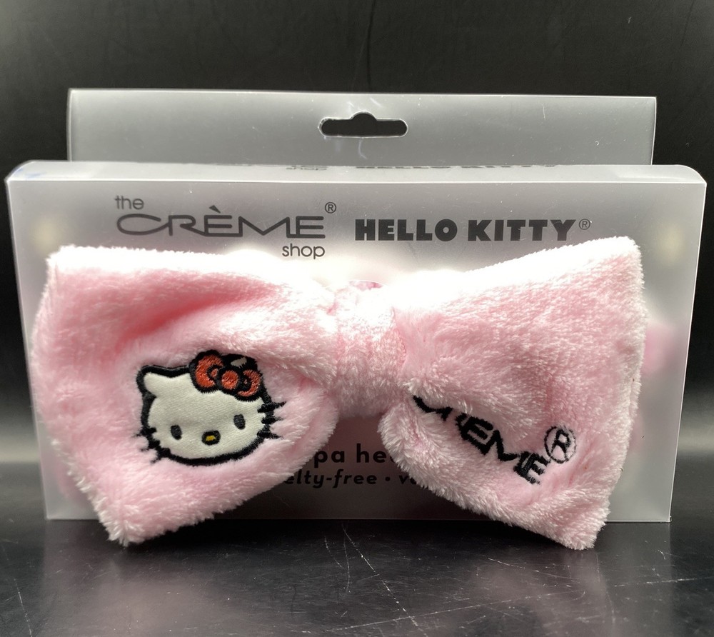 Hello Kitty Plush Spa Headband with Pink Bow Brand New