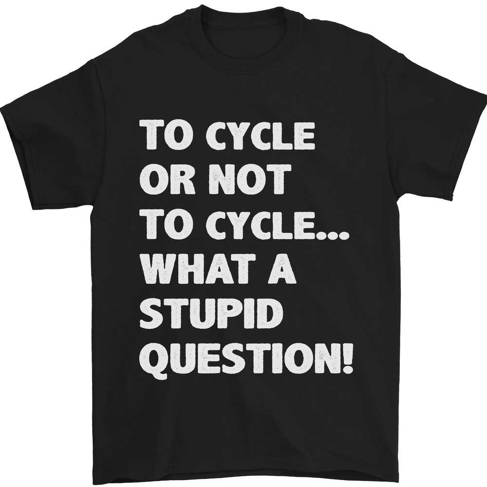 Funny Cyclist Bicycle Design 100% Cotton Men’s T-Shirt for Cycling Enthusiasts