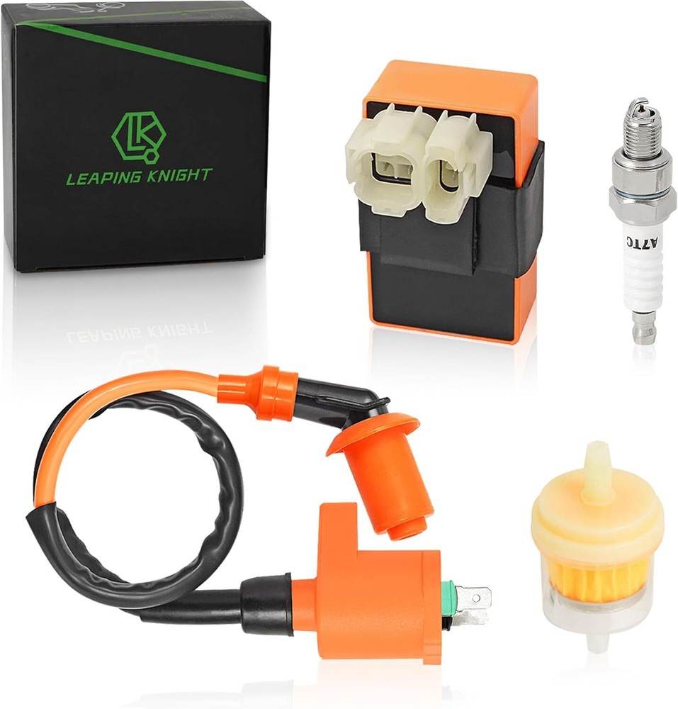 GY6 150cc Ignition Coil Kit with 6 Pin AC CDI Box Spark Plug & Oil Filter...