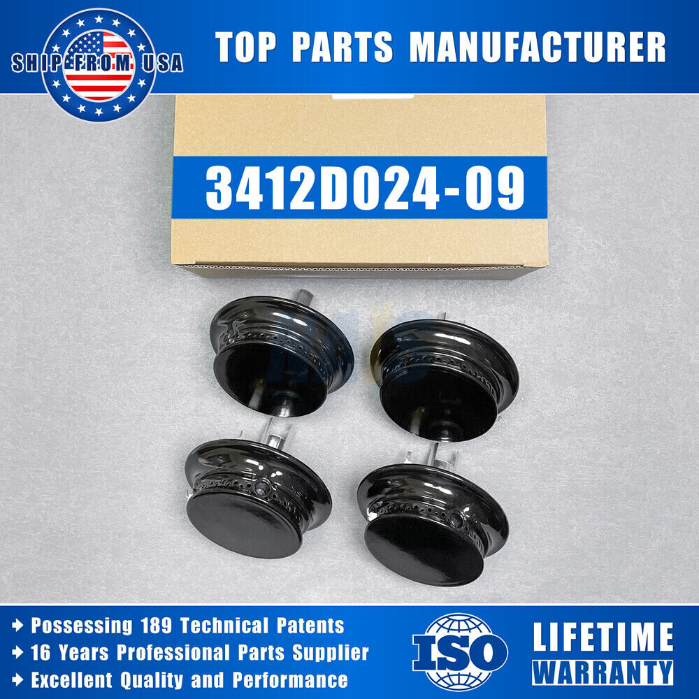 4 PCs 3412D024-09 Gas Range Sealed Burner Head & Igniter For Magic Chef, Maytag