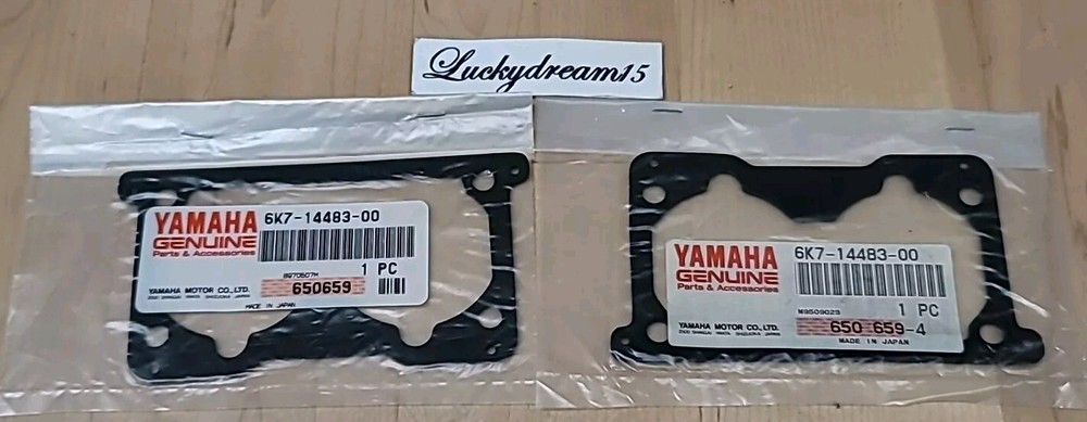 (LOT OF 2) Genuine Yamaha 6K7-14483-00 Intake Gasket OEM New Factory Boat Parts