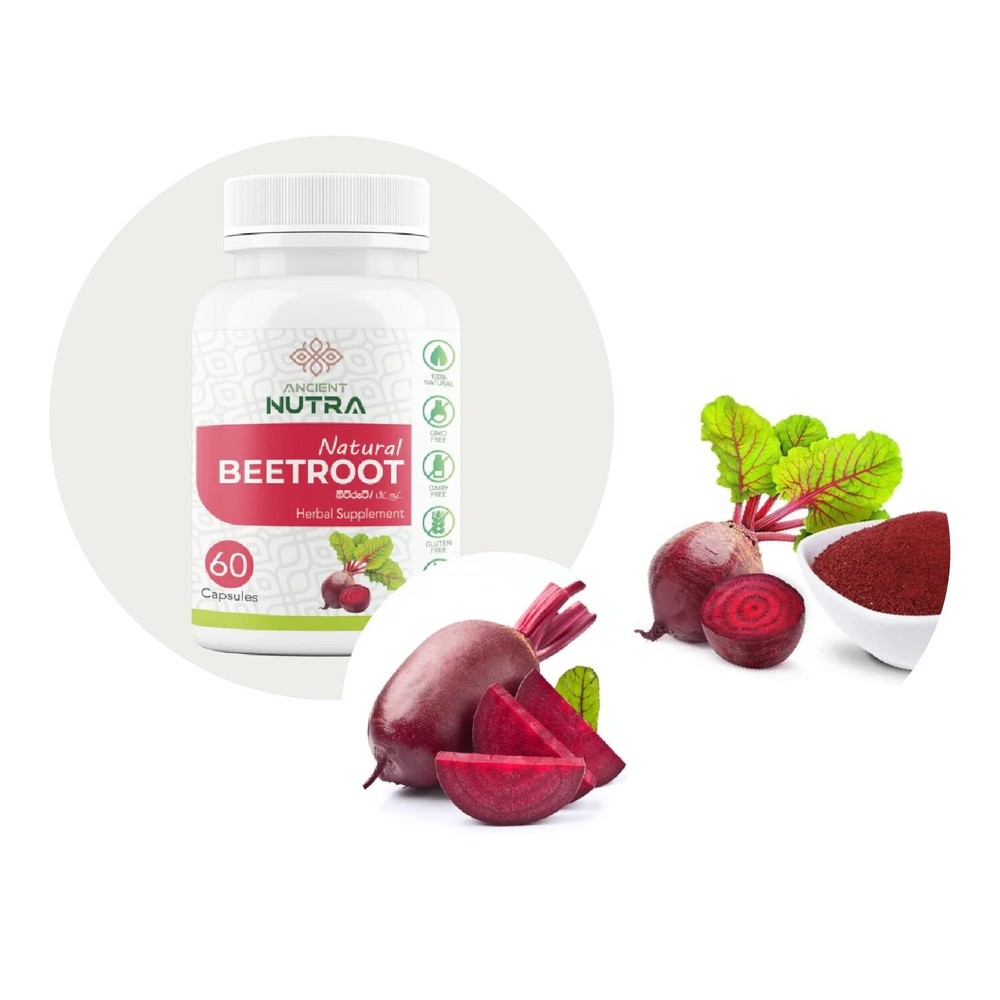 Natural Beetroot Capsules 60 Count Nutrient-Rich Supplement Heart Free Shipping