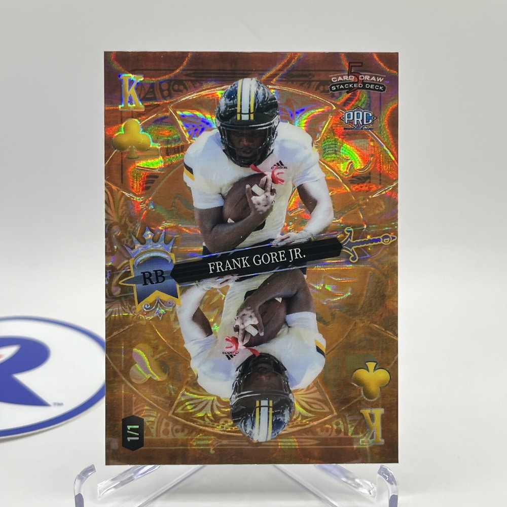Frank Gore Jr. 2023 Wild Card 5 Card Draw Stacked Lava King of Clubs RC 1/1