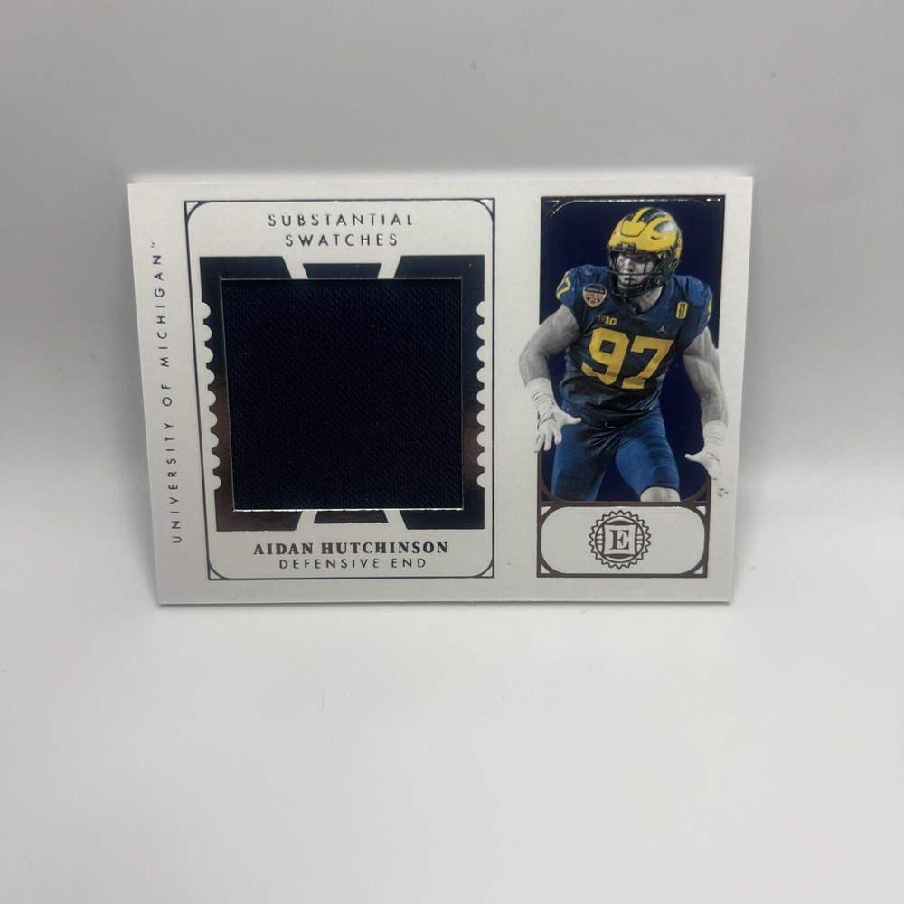 2022 Panini Chronicles Draft Picks Encased Substantial Swatches Aidan Hutchinson