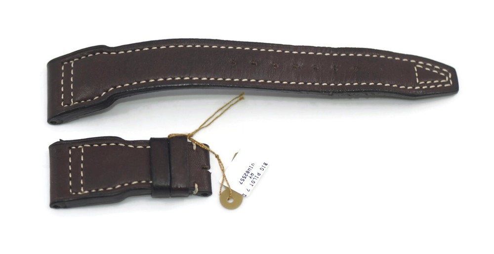 IWC 22mm Genuine Brown Leather Watch Strap