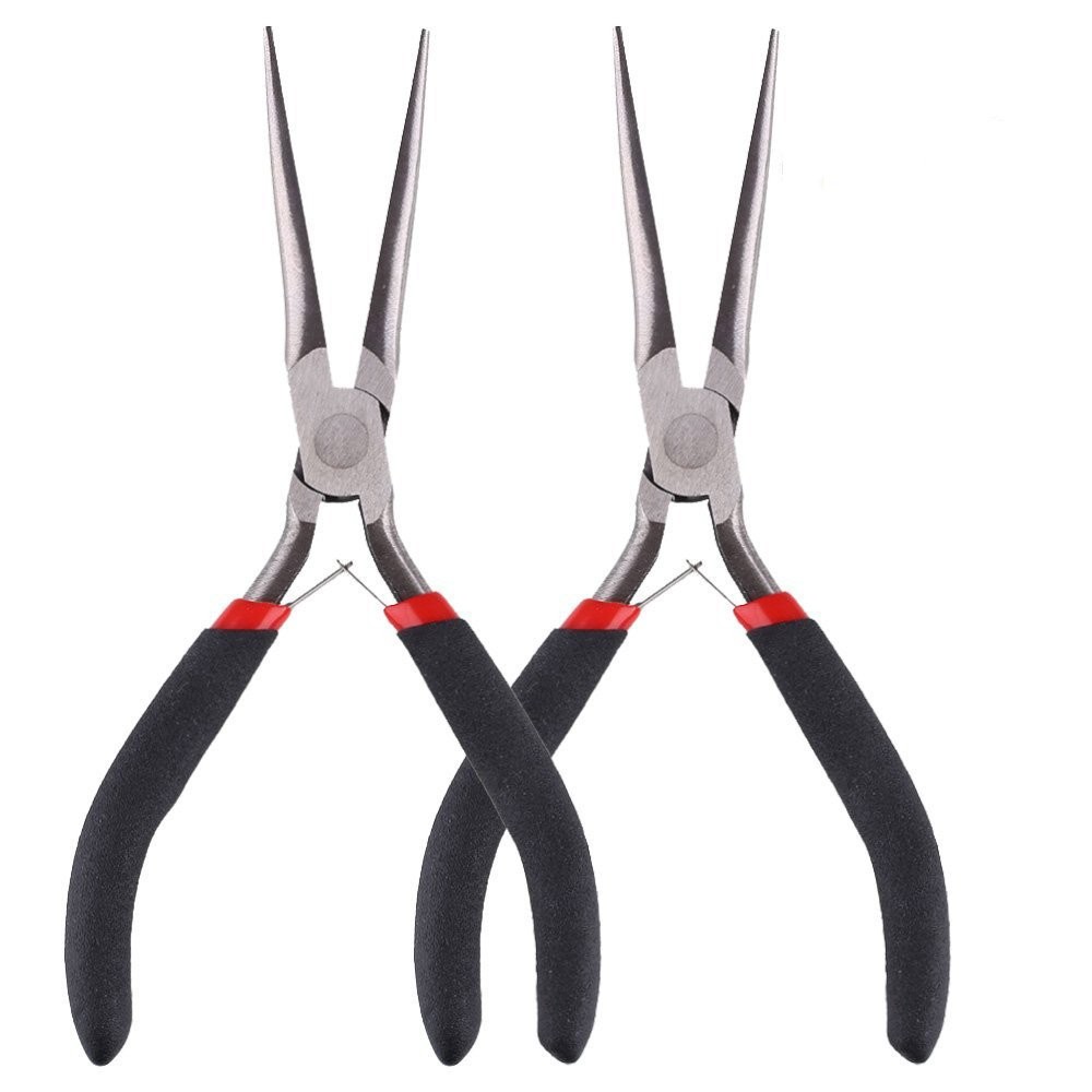 2Pcs 6-Inch Extra Long Needle Nose Pliers for Precision Wire Repair