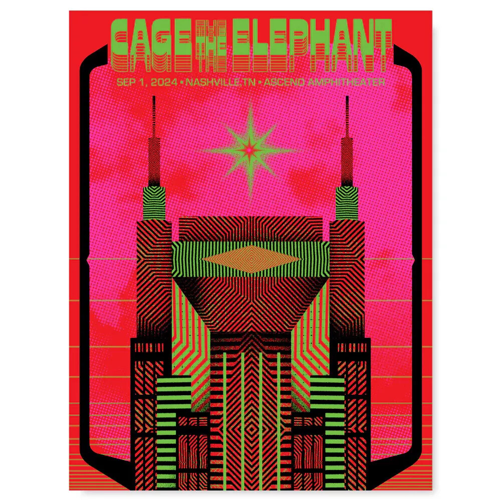 Cage The Elephant Ascend Amphitheater Nashville TN Sep 1 2024 Tour Poster