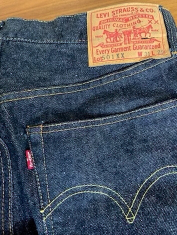Vintage LEVIS Lot 501 XX Guaranteed Patch Indigo 31 x 29
