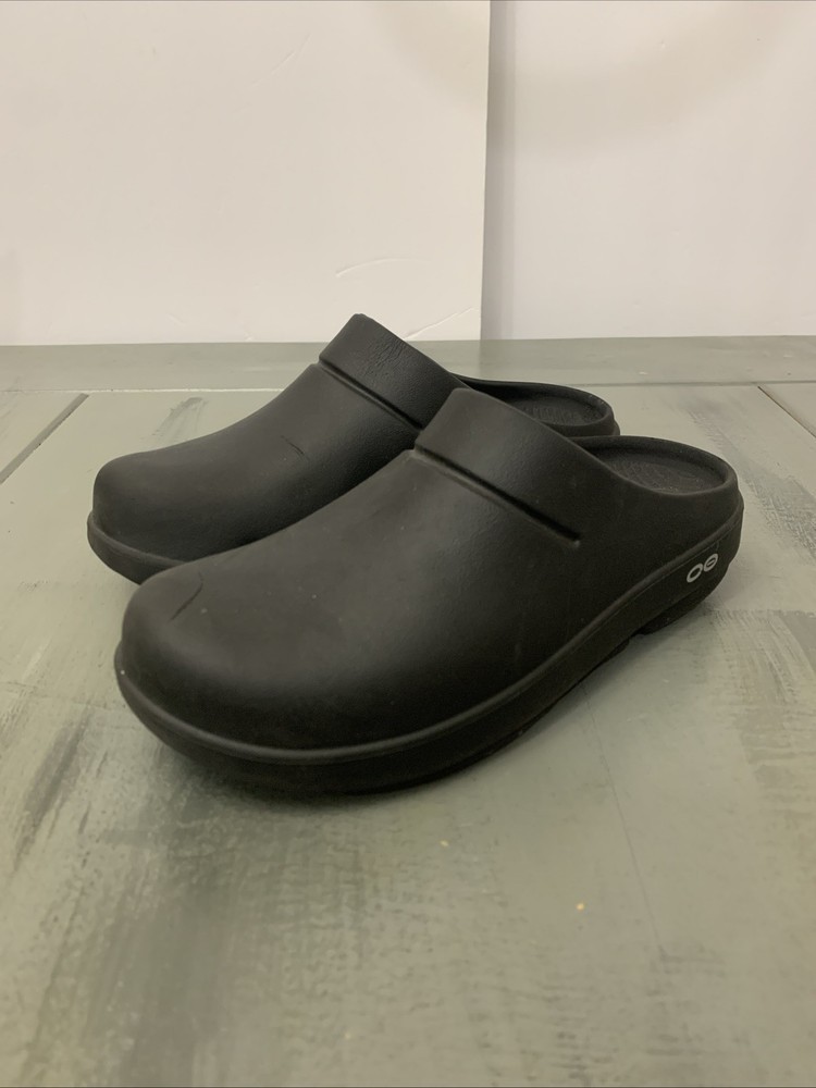 Oofos Oocloog Womens Clogs Sandals Size 6 Recovery Black Slip On Shoes