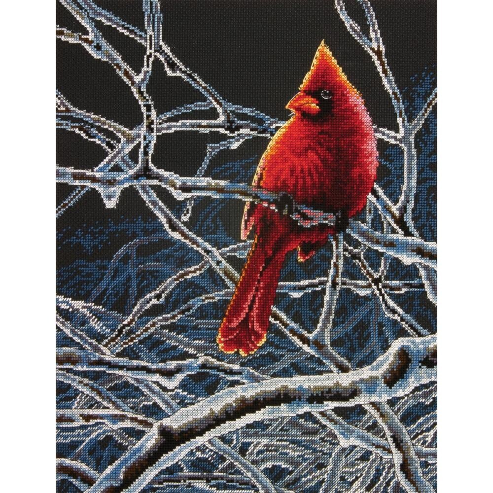Dimensions Counted Cross Stitch Kit Ice Cardinal 11